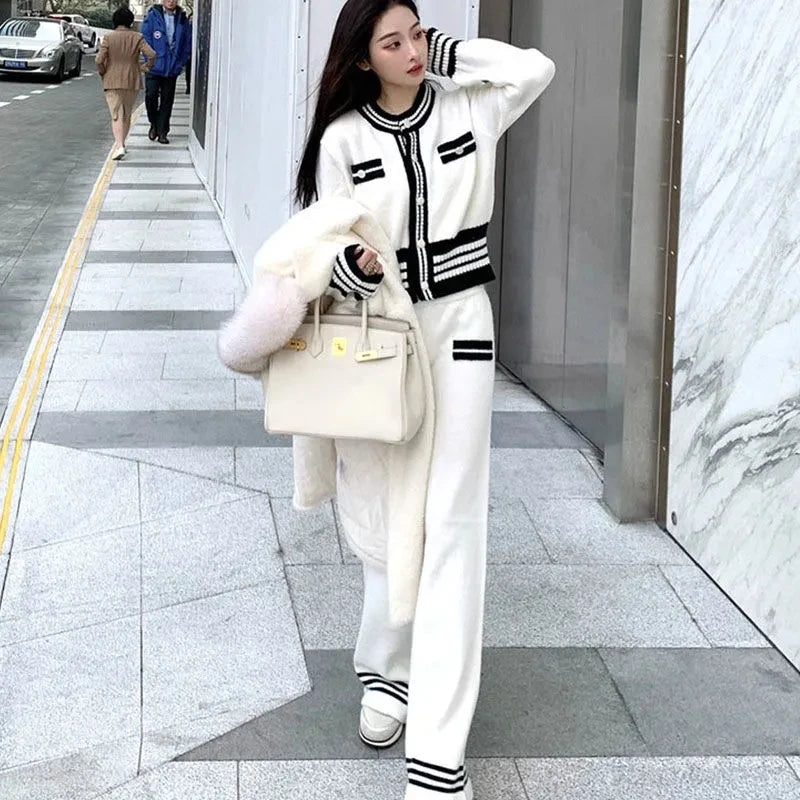 Ensemble Cardigan Court & Pantalon Large