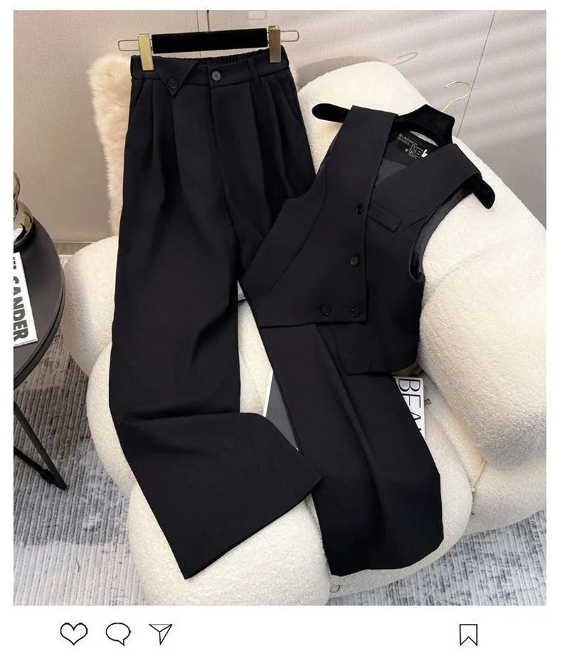 Ensemble Chic & Tendance – Gilet Tailleur et Pantalon Assorti