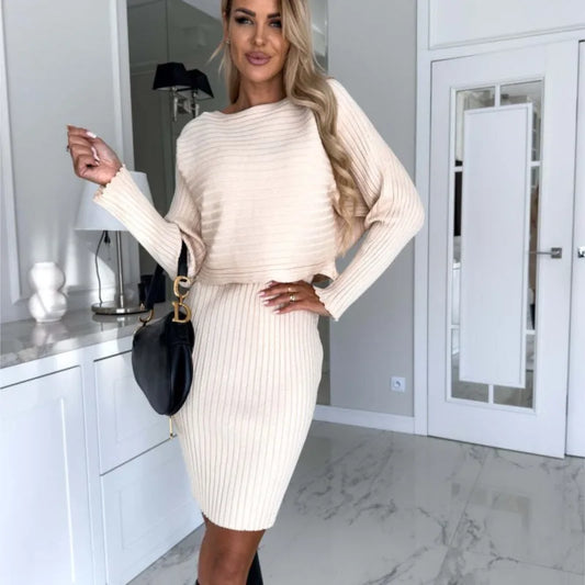 Ensemble Élégant en Maille – Silhouette Chic & Intemporelle