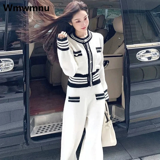 Ensemble Cardigan Court & Pantalon Large