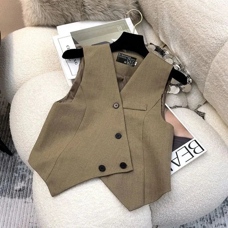 Ensemble Chic & Tendance – Gilet Tailleur et Pantalon Assorti